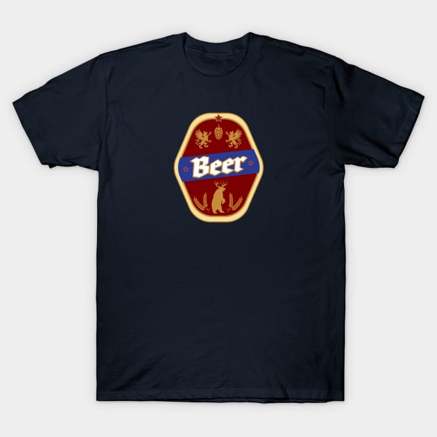 Beer Label T-Shirt by GrumpyDog